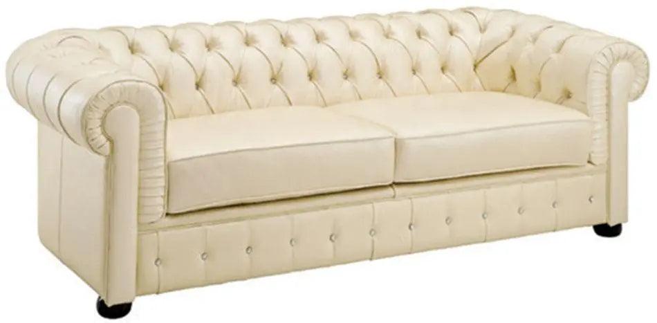 258 Contemporary Sofa And Loveseat In Ivory Color | ESF | Home Elegance USA