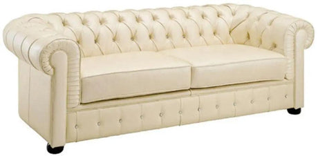 258 Contemporary Sofa And Loveseat In Ivory Color | ESF