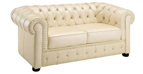 258 Contemporary Sofa And Loveseat In Ivory Color | ESF