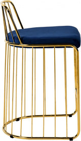 Meridian Furniture - Gio Velvet Counter Stool Set Of 2 In Navy - 759Navy