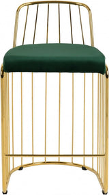 Meridian Furniture - Gio Velvet Counter Stool Set Of 2 In Green - 759Green