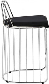 Meridian Furniture - Gio Velvet Counter Stool Set Of 2 In Black - 760Black