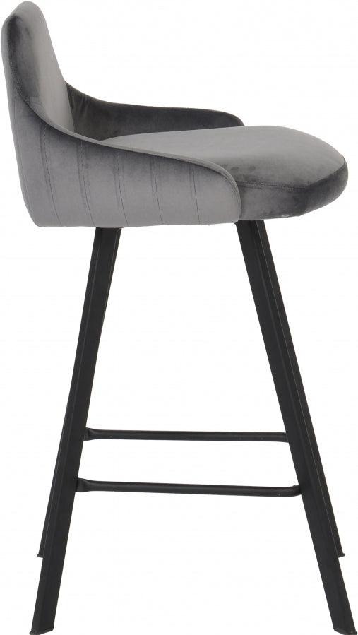 Meridian Furniture - Viviene Counter Stool In Grey (Set Of 2) - 761Grey