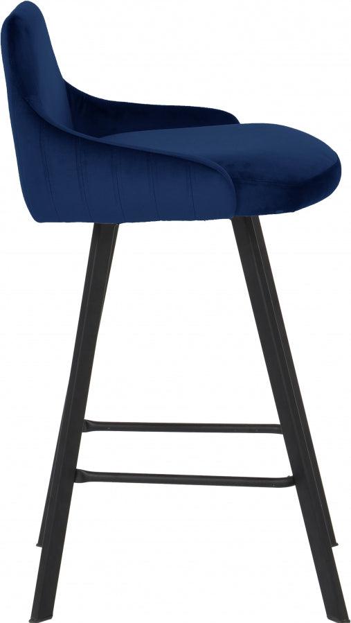 Meridian Furniture - Viviene Counter Stool In Navy (Set Of 2) - 761Navy