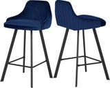 Meridian Furniture - Viviene Counter Stool In Navy (Set Of 2) - 761Navy