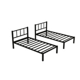 Twin over Twin & Twin Bunk Beds for 3, Twin XL over Twin & Twin Bunk Bed Metal Triple Bunk Bed, Black (Pre-sale date: June 10th) - Home Elegance USA