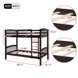 Twin Over Twin Bunk Bed with Ladder,Espresso ( OLD SKU: LP000066AAP) - Home Elegance USA