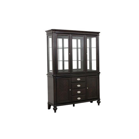 Marston 8-Piece Dining Room Set in Dark Cherry Finish with Buffet and Hutch | Homelegance