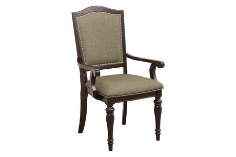 Marston 9-Piece Dining Set | Dark Cherry Finish | Fabric Upholstery | Homelegance