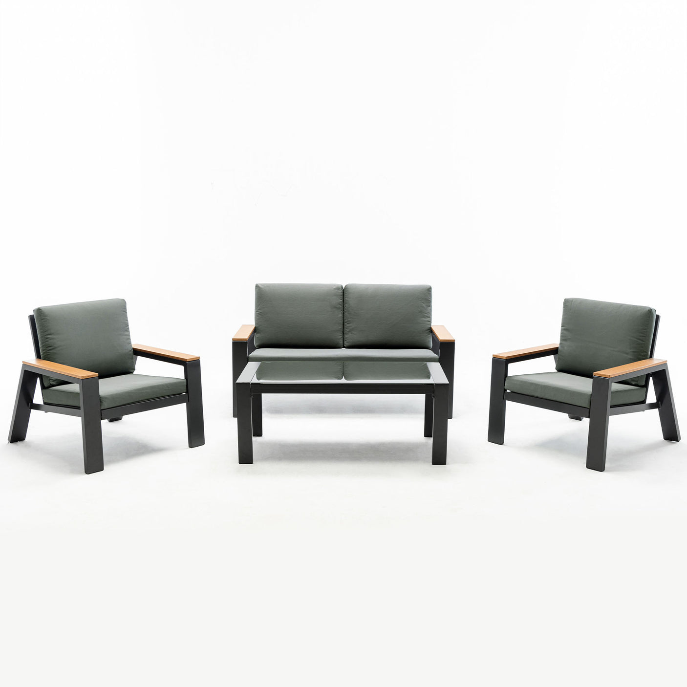Metal 4 - Person Seating Group with Cushions