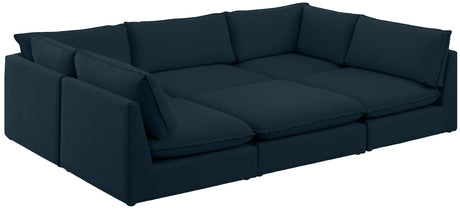 Mackenzie - Modular Sectional 6 Piece - Navy - Home Elegance USA