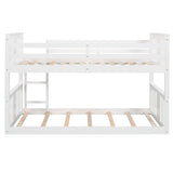 Twin Over Twin Bunk Bed with Ladder, White (Old SKU:LP000107AAK) - Home Elegance USA