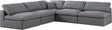 Serene - Cloud 5 Piece Modular Sectional - Grey