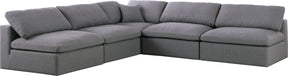 Serene - Cloud 5 Piece Modular Sectional - Grey