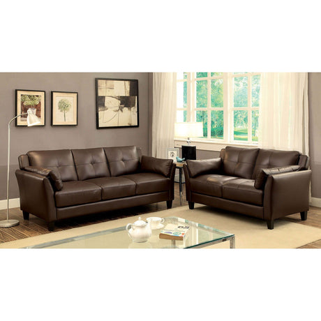 Ysabel - Sofa & Loveseat - Brown - Home Elegance USA