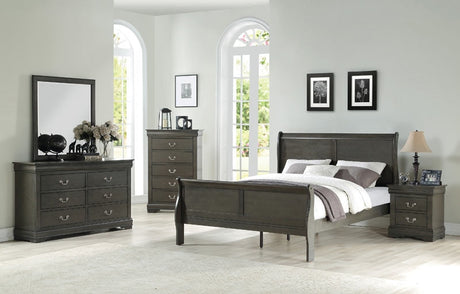 Acme Furniture - Louis Philippe Dark Gray 3 Piece Full Bedroom Set - 26805F-3SET