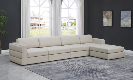 Beckham - Modular Sectional 5 Piece - Beige - Fabric - Home Elegance USA