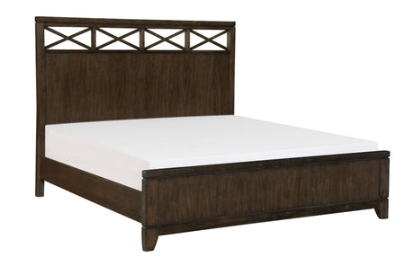 Griggs 5 Piece Eastern King Bed Set In Dark Brown 1669K-1Ek-5Set | Homelegance