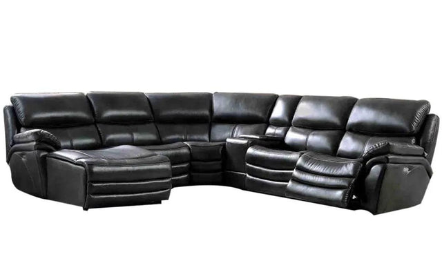 2711 Modern Premium Power Recliner Sectional in Grey Color by ESF Furniture ESF Furniture