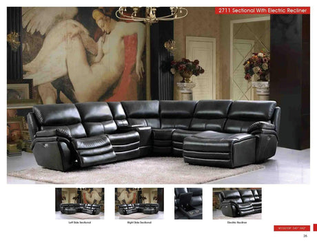 2711 Modern Premium Power Recliner Sectional In Grey Color | ESF