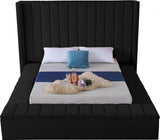 Meridian Furniture - Kiki Velvet King Bed In Black - Kikiblack-K