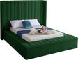 Kiki Velvet Queen Bed In Green - Kikigreen-Q | Meridian