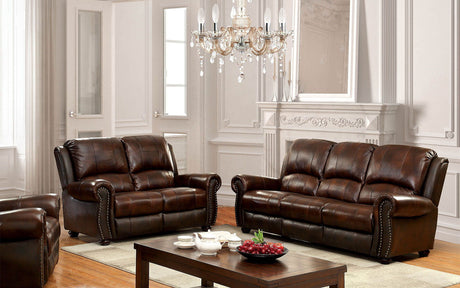 Turton - Sofa & Love Seat & Chair - Brown - Home Elegance USA