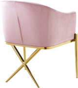 Meridian Furniture - Xavier Velvet Dining Chair Set Of 2 In Pink - 763Pink-C