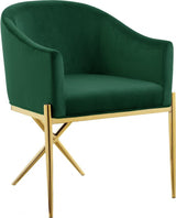 Meridian Furniture - Xavier Velvet Dining Chair Set Of 2 In Green - 763Green-C