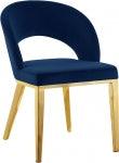 Meridian Furniture - Roberto Velvet Dining Chair Set Of 2 In Navy - 765Navy-C