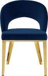 Meridian Furniture - Roberto Velvet Dining Chair Set Of 2 In Navy - 765Navy-C