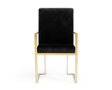 Modrest Fowler Modern Black Velvet Dining Chair - Home Elegance USA