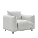 Sherpa Accent Chair Single Sofa 42"W Accent Chair for Bedroom Living room Apartment, White Home Elegance USA