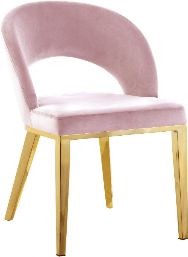 Meridian Furniture - Roberto Velvet Dining Chair Set Of 2 In Pink - 765Pink-C