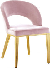 Meridian Furniture - Roberto Velvet Dining Chair Set Of 2 In Pink - 765Pink-C