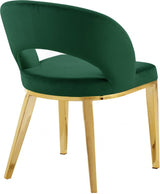 Meridian Furniture - Roberto Velvet Dining Chair Set Of 2 In Green - 765Green-C