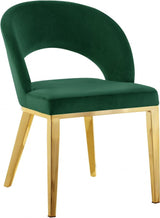 Meridian Furniture - Roberto Velvet Dining Chair Set Of 2 In Green - 765Green-C