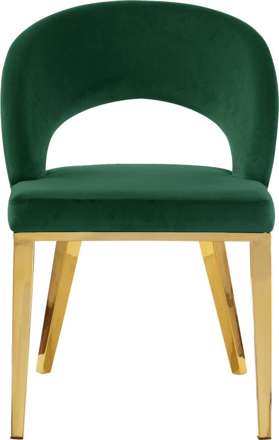 Meridian Furniture - Roberto Velvet Dining Chair Set Of 2 In Green - 765Green-C