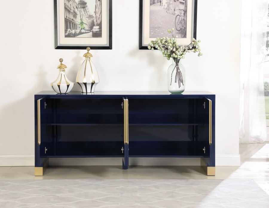 Meridian Furniture - Florence Sideboard-Buffet In Navy Lacquer - 312