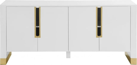Meridian Furniture - Florence Sideboard-Buffet in White Lacquer - 313
