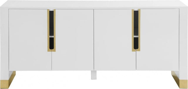 Meridian Furniture - Florence Sideboard-Buffet In White Lacquer - 313