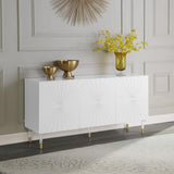 Meridian Furniture - Starburst Sideboard-Buffet In White Lacquer - 316