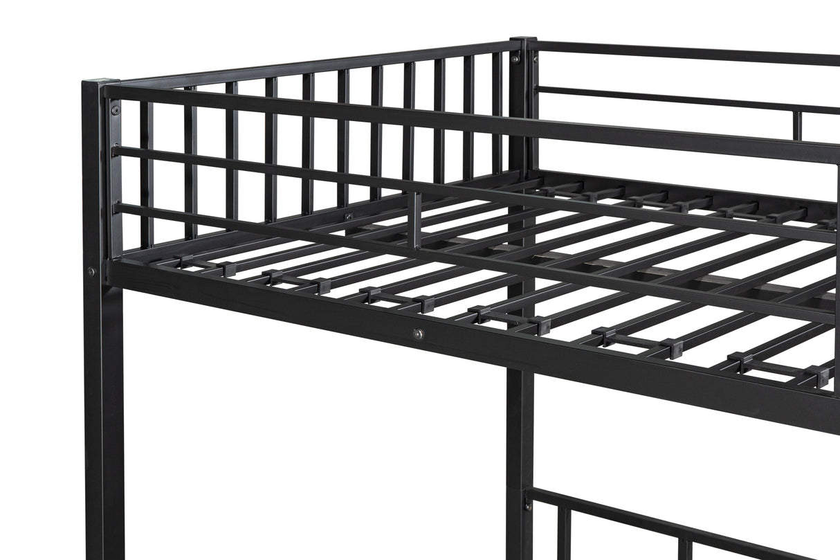 Triple twin bunk bed, can be separated into 3 twin beds - Home Elegance USA