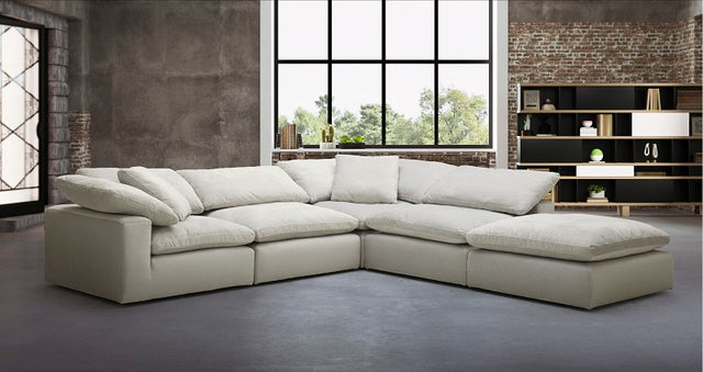 Vig Furniture Divani Casa Unity - Modern White L- Shaped Reversible Sectional Sofa