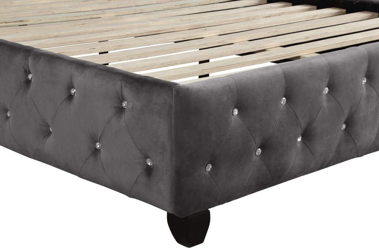 Sophia Full Bed In Color Gray Made With  Wood - Home Elegance USA