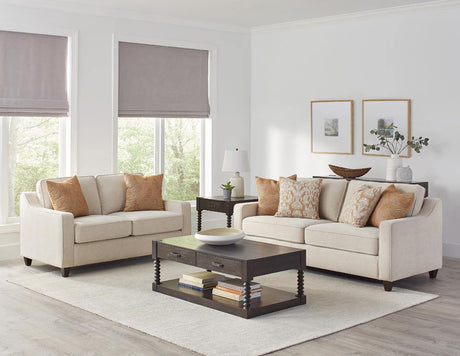 Christine - 2 Piece Living Room Set - Beige - Home Elegance USA