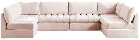 Jacob - Modular Sectional 6 Piece - Pink - Home Elegance USA