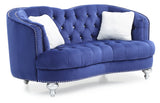 Glory Furniture Jewel G750-L Loveseat , BLUE Home Elegance USA