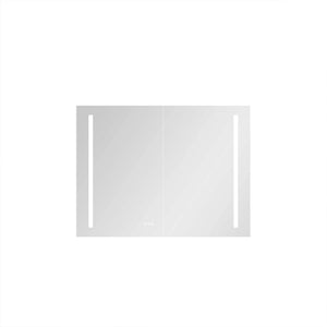 40in. W x 30 in. H LED Large Rectangular Aluminum Alloy Surface Mount Medicine Cabinet with Mirror - W127290913 - image - 3