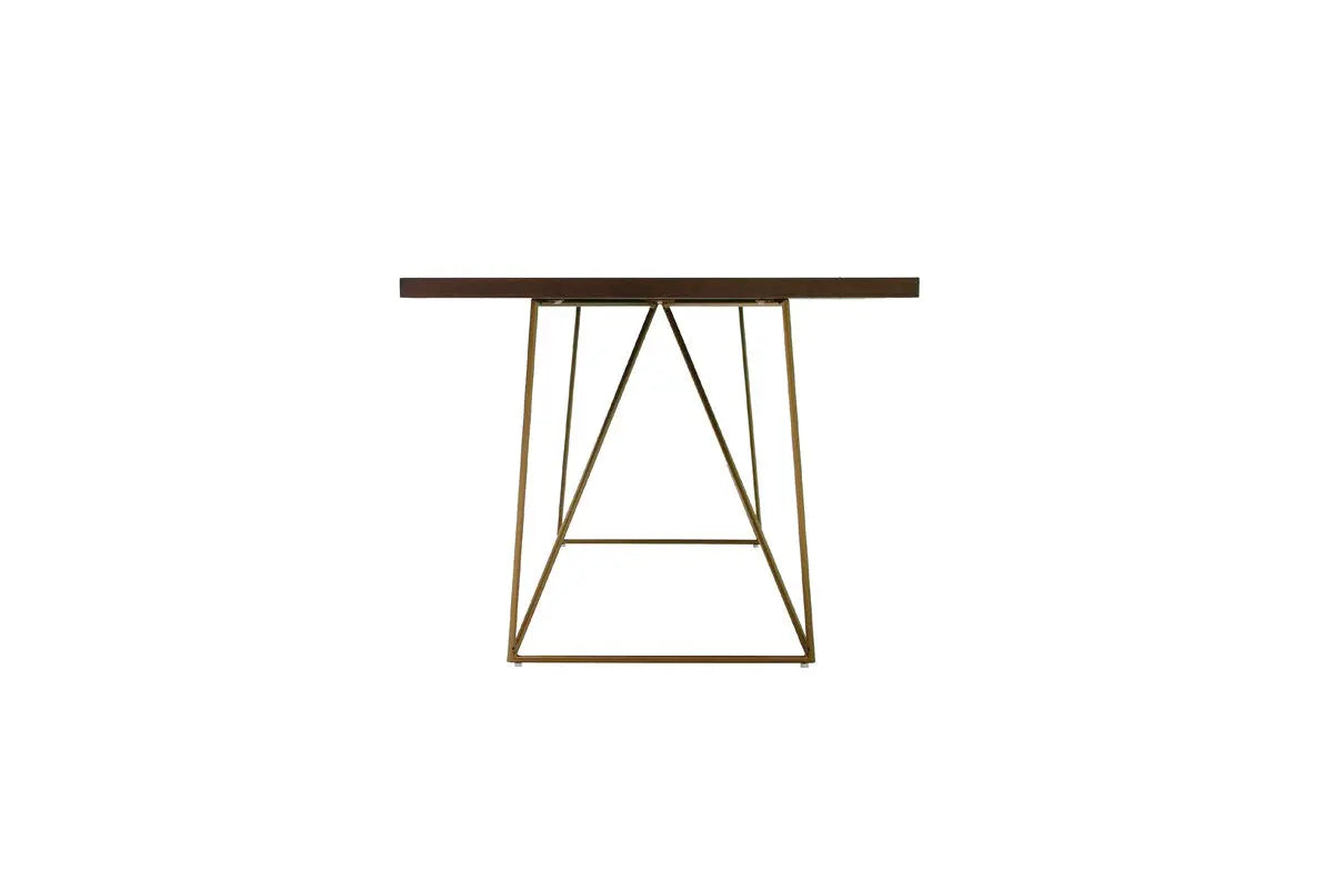 Vig Furniture - Modrest Marcia Modern Tobacco & Antique Brass Dining Table - Vggu2857Dt-A